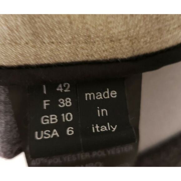 DEREK LAM Gold White Colorblock Gray Wool Blend Lace Vest Sweater Size 6 IT 42 - Picture 4 of 6